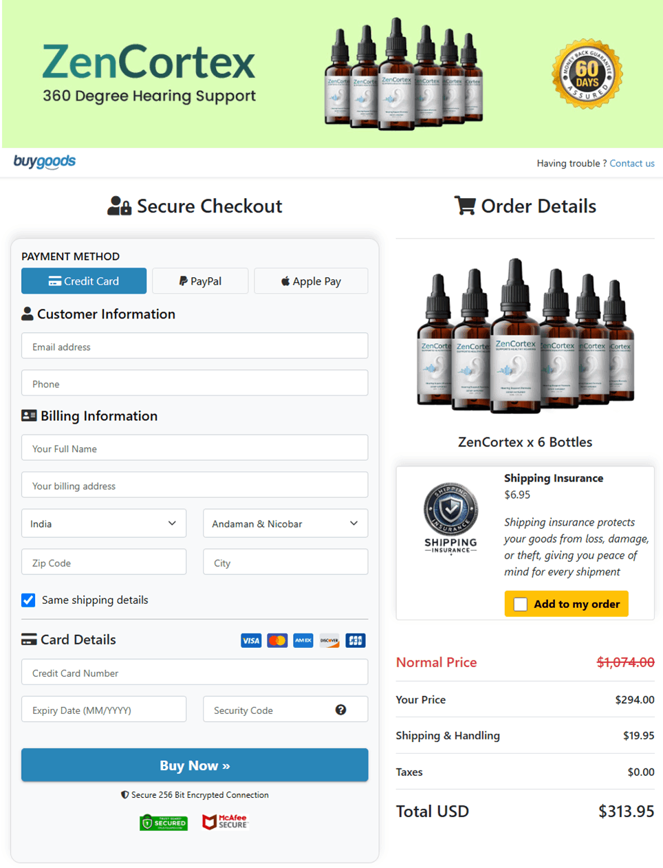 Neuro Surge USA Ingredients Checkout